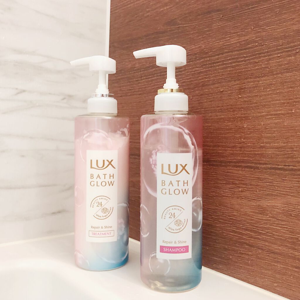 バスグロウ リペア&シャイン シャンプー／トリートメント/LUX/シャンプー・コンディショナーを使ったクチコミ（1枚目）