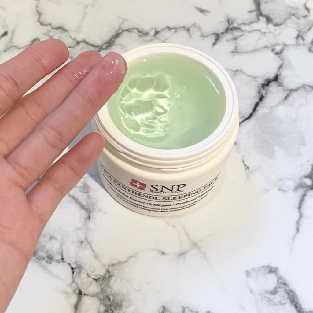 シカパンテノールスリーピングパック/SNP/フェイスクリームを使ったクチコミ（2枚目）