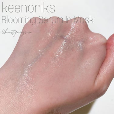 keenoniks ブルーミングセラムマスクのクチコミ「<韓国コスメ>ミスト式セラムインマスク
内側から潤う肌に。
⁡
【keenoniks】
ブルー.....」（3枚目）