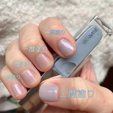 ネイルポリッシュ EX-35 ダイヤモンドスプラッシュ/RMK/マニキュアを使ったクチコミ（2枚目）