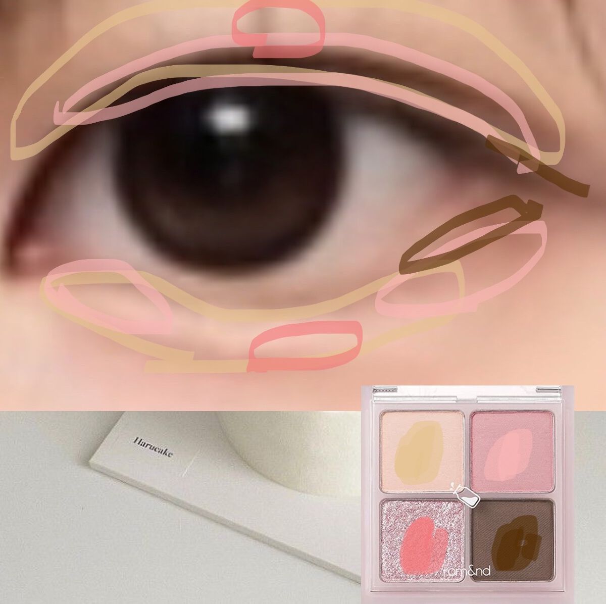 ベターザンアイズ ミルクシリーズ/rom&nd/アイシャドウパレットを使ったクチコミ(3枚目)