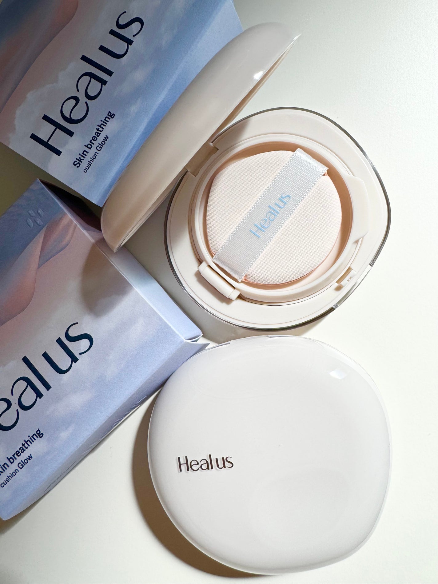 ブリージンググロークッション/Healus/クッションファンデーションを使ったクチコミ(4枚目)