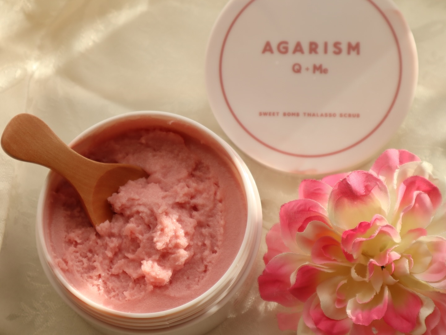 キューミースウィートボムタラソスクラブ　ピオニーブーケの香り/AGARISM/ボディスクラブを使ったクチコミ（2枚目）