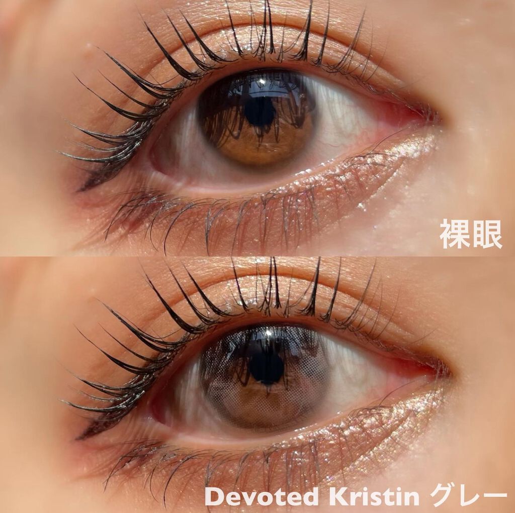 Devoted Kristin グレー/Hapa kristin/カラーコンタクトレンズを使ったクチコミ（3枚目）