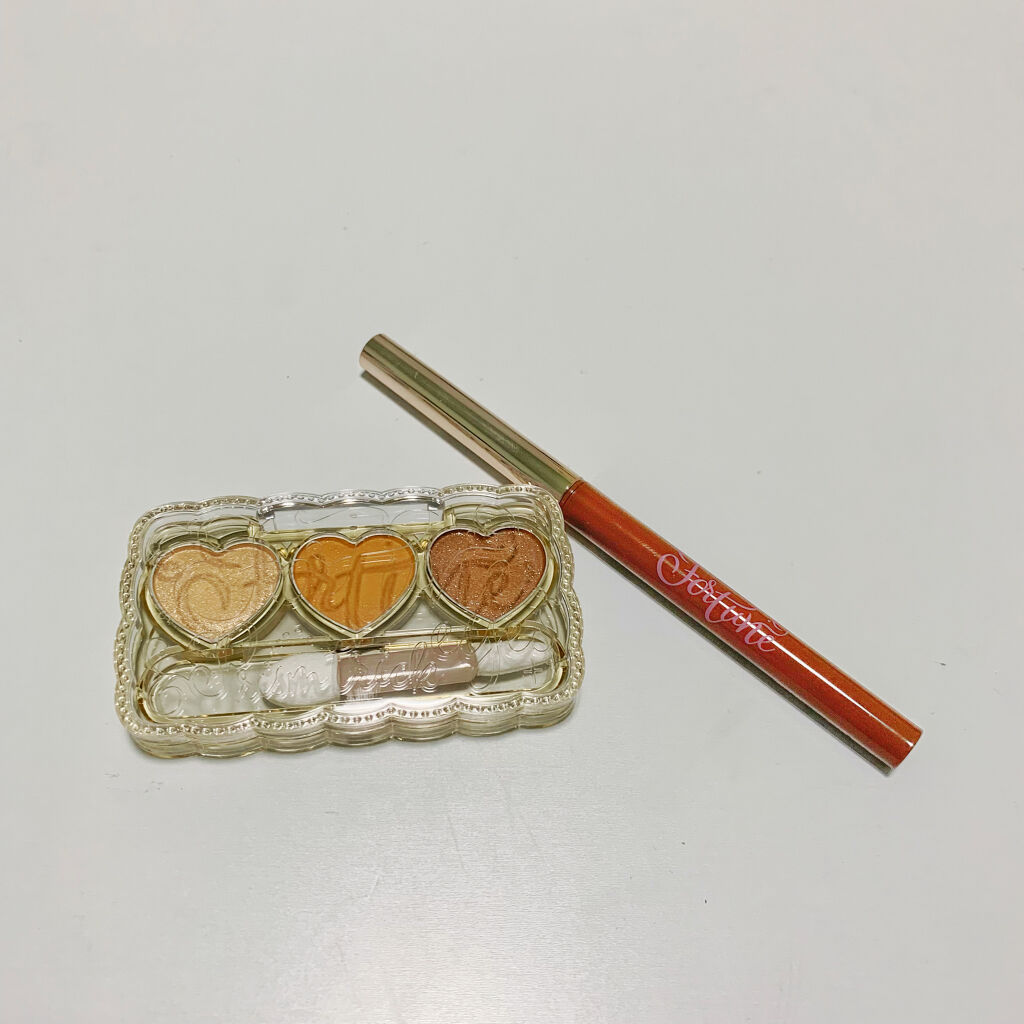 ドーリーフィール アイカラー 02（ハニーキャメル）/フォーチュン/アイシャドウパレットを使ったクチコミ（2枚目）