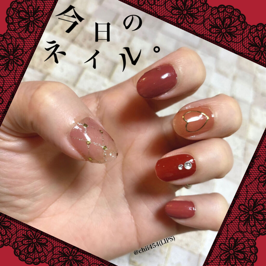 ネイルシール/Qoo10/ネイルシールを使ったクチコミ（1枚目）