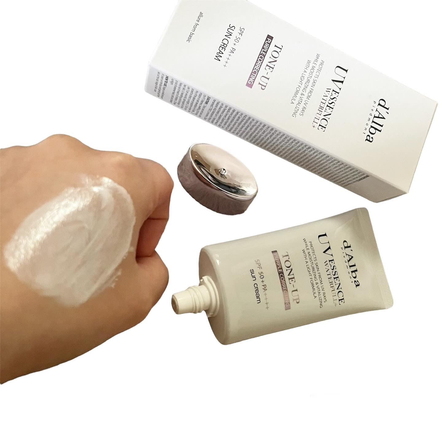 ダルバ ウォータフル トーンアップ サンクリーム(パープル)/ダルバ/日焼け止めクリームを使ったクチコミ（3枚目）