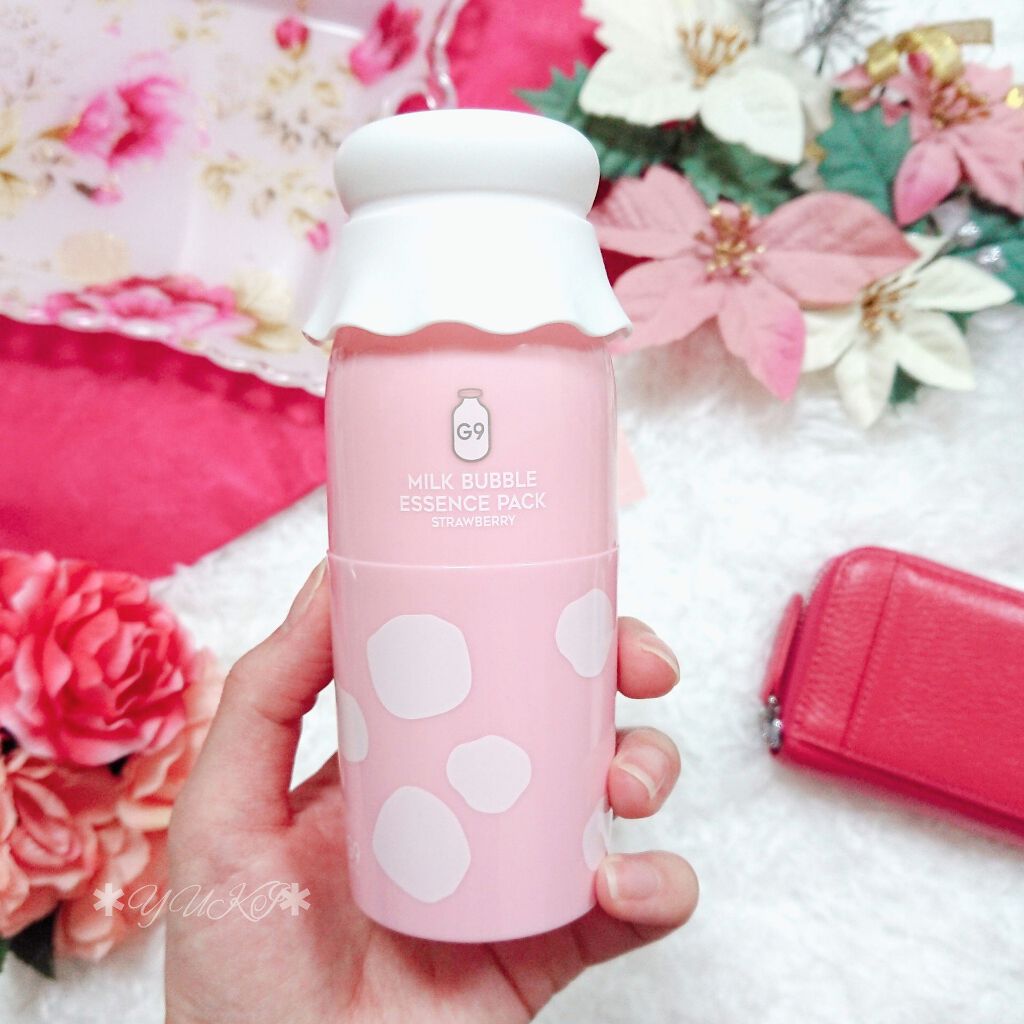 MILK BUBBLE ESSENCE PACK #STRAWBERRY/G9SKIN/美容液を使ったクチコミ(2枚目)