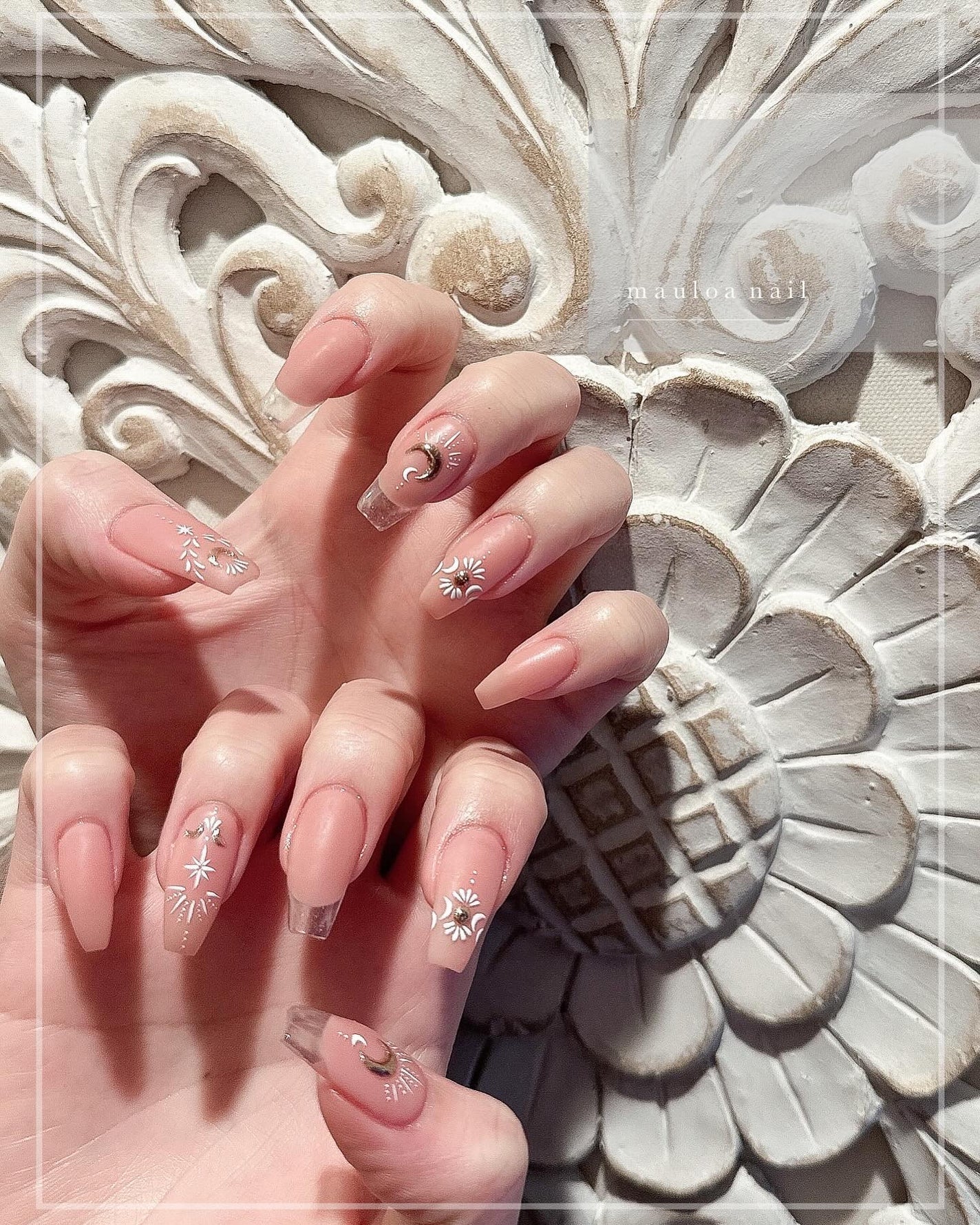 mauloa_nail on LIPS 「・ 手書きアート🎨いつもありがとうございます☺️🩷・・・ネイル..」(1枚目)