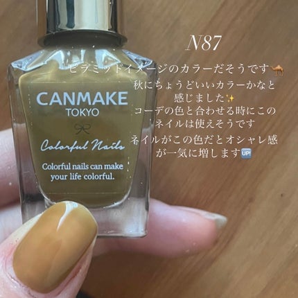 カラフルネイルズ/キャンメイク/マニキュアを使ったクチコミ(3枚目)