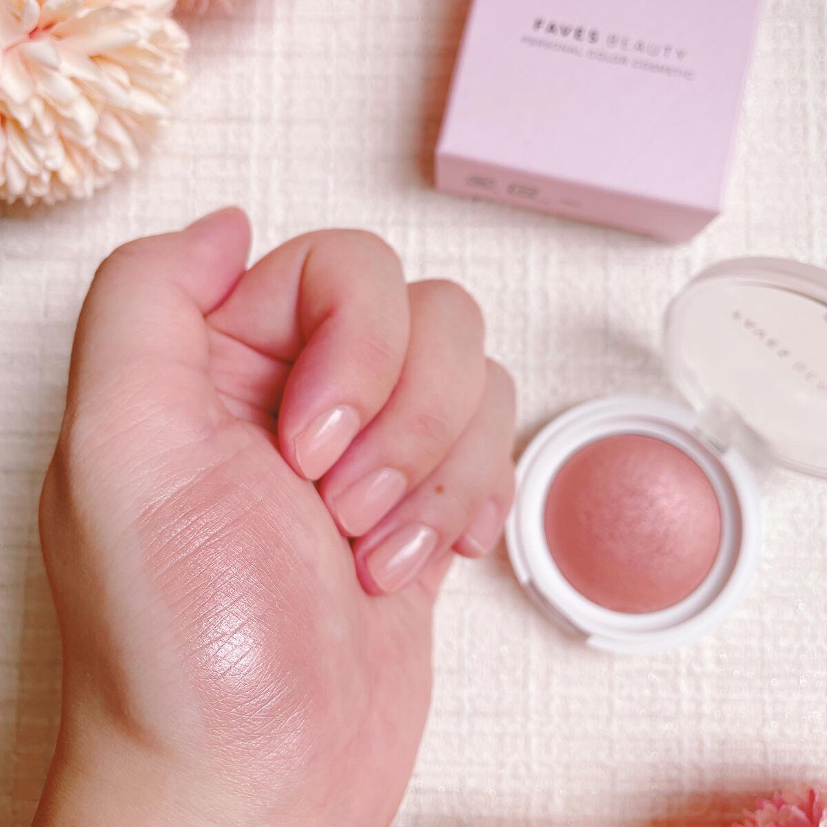 マイカラー エアリーブラッシュ ムーンチャイ/FAVES BEAUTY/ジェル・クリームチークを使ったクチコミ（3枚目）