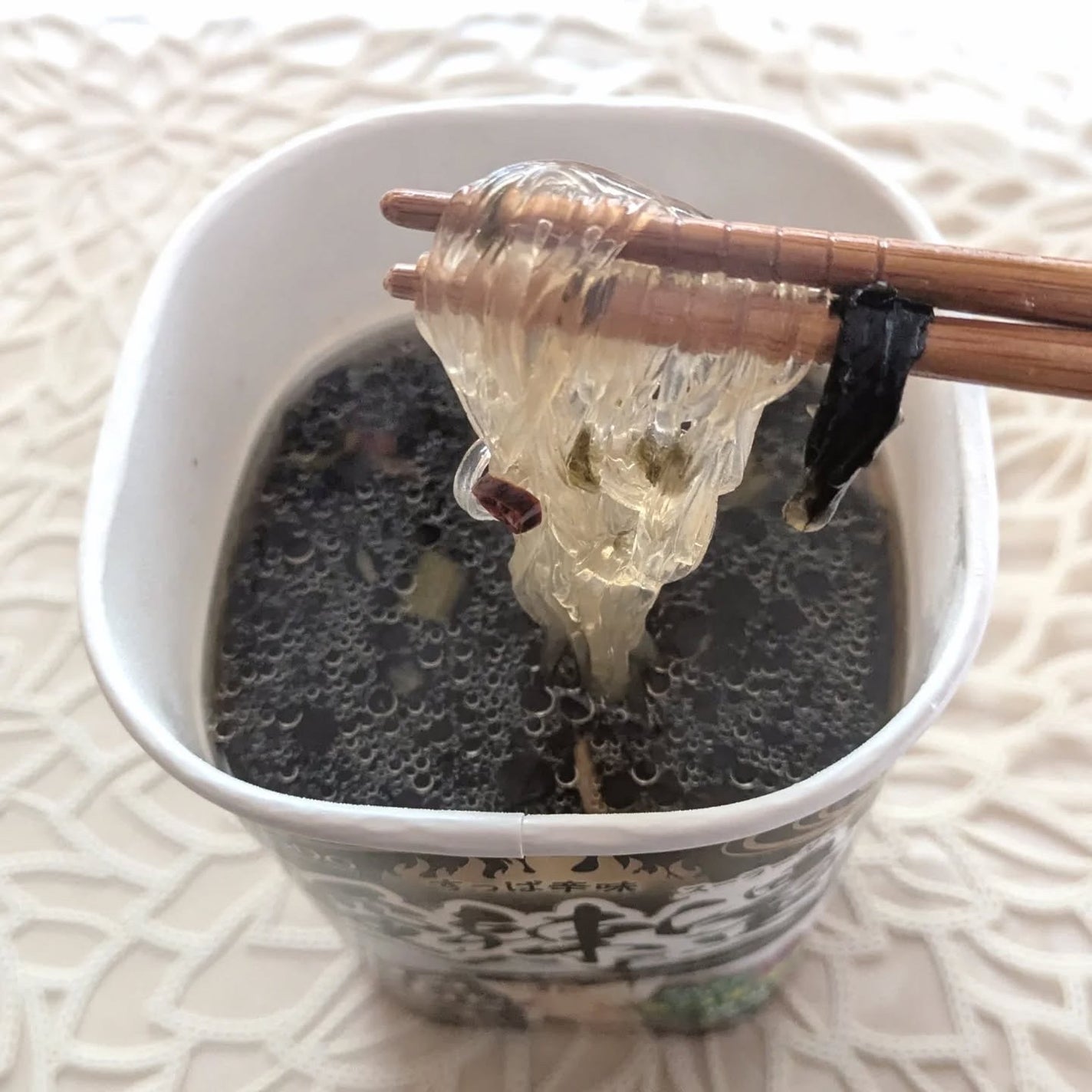 **Smiley** on LIPS 「ヘルシーな即席春雨もちもち食感のさつまいも麺で手軽に食べれる🥢..」(8枚目)