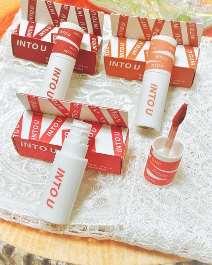 スーパーマットリップ&チークマッド/INTO U/口紅を使ったクチコミ(5枚目)