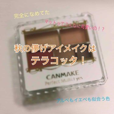 久々の投稿になってしまいました😭😭
すみません💦

今回はキャンメイクのアイシャドウです👍

なんでいままで買わへんかったんや〜〜！と自分を責めたくなるくらい可愛かったこやつ。


秋メイク、したいじゃ