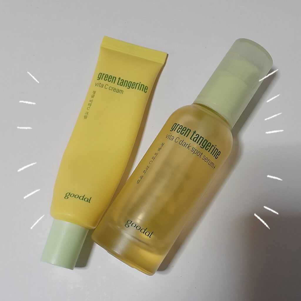 グリーンタンジェリン ビタC ダークスポットケアセラム/goodal/美容液を使ったクチコミ（1枚目）