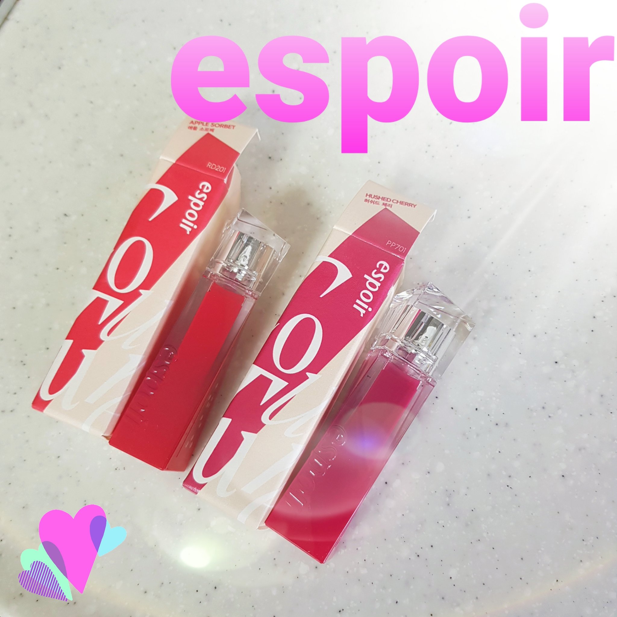 クチュールリップティントグレイズ アップルシャーベット/espoir/リップティントを使ったクチコミ（1枚目）