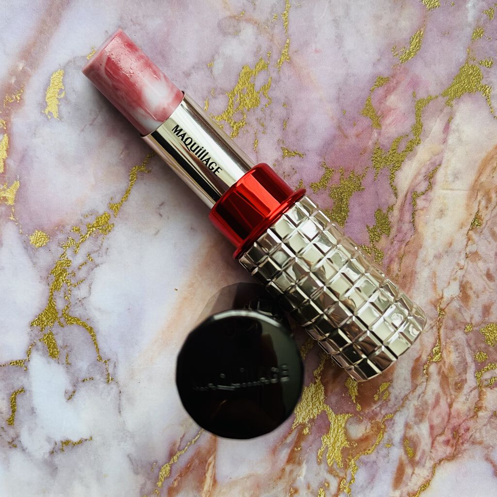 ドラマティックルージュEX  スパークリングフルーツカラー RS3321 ピーチポップ/マキアージュ/口紅を使ったクチコミ（1枚目）