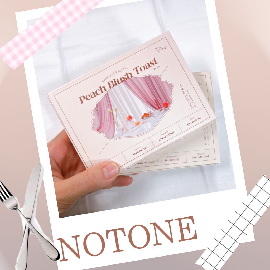 Peach Blush Toast cafe eye palette/NOTONE/アイシャドウパレットを使ったクチコミ（1枚目）