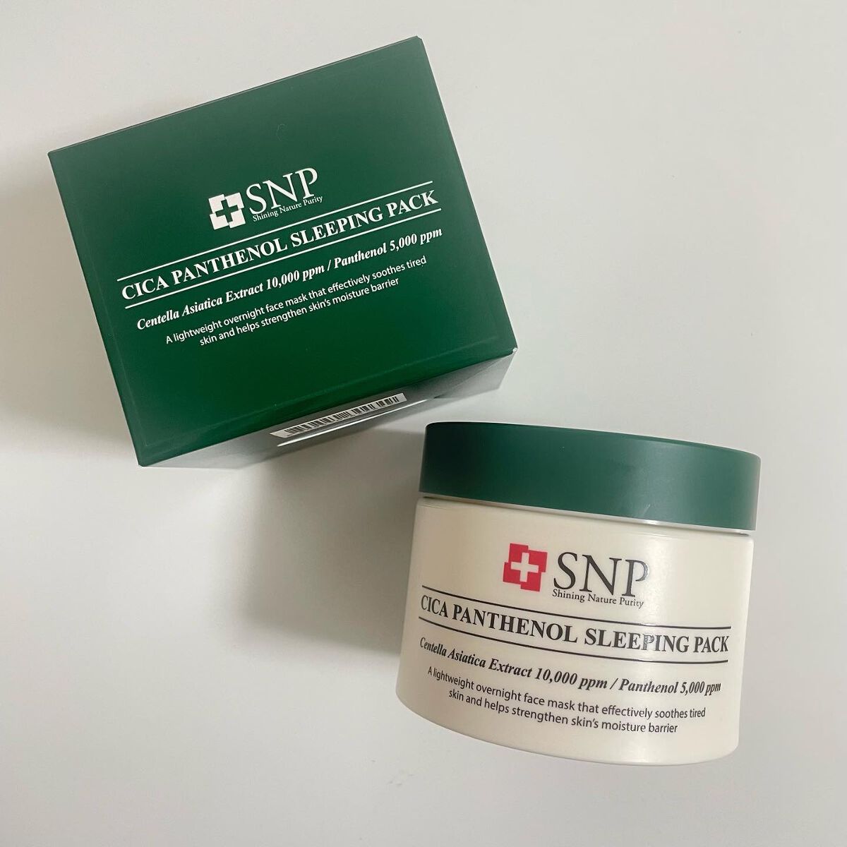 シカパンテノールスリーピングパック/SNP/フェイスクリームを使ったクチコミ(1枚目)