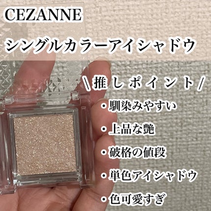 シングルカラーアイシャドウ/CEZANNE/単色アイシャドウを使ったクチコミ(2枚目)