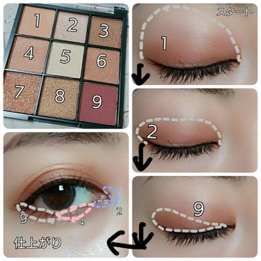 UR GLAM　BLOOMING EYE COLOR PALETTE/U R GLAM/アイシャドウパレットを使ったクチコミ（2枚目）