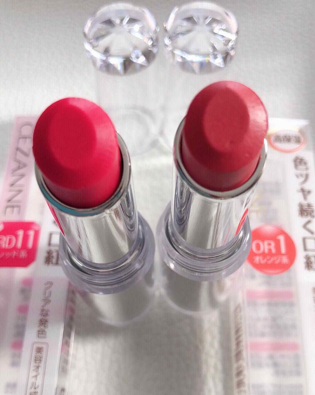 ラスティンググロスリップ/CEZANNE/口紅を使ったクチコミ(2枚目)