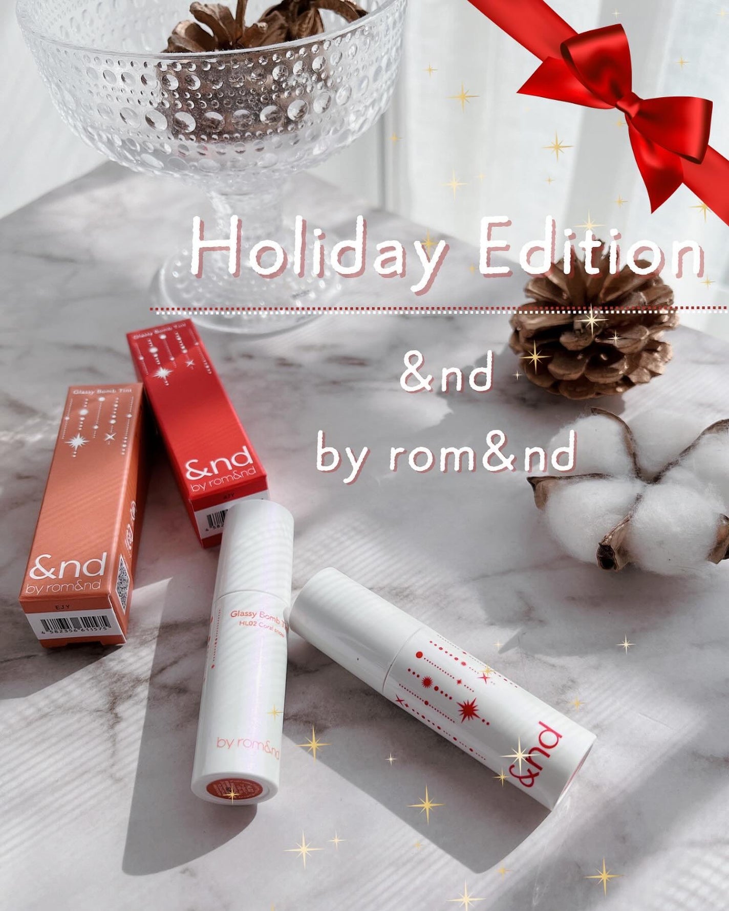 アンドバイロムアンド グラッシーボムティント/&nd by rom&nd/リップティントを使ったクチコミ(1枚目)