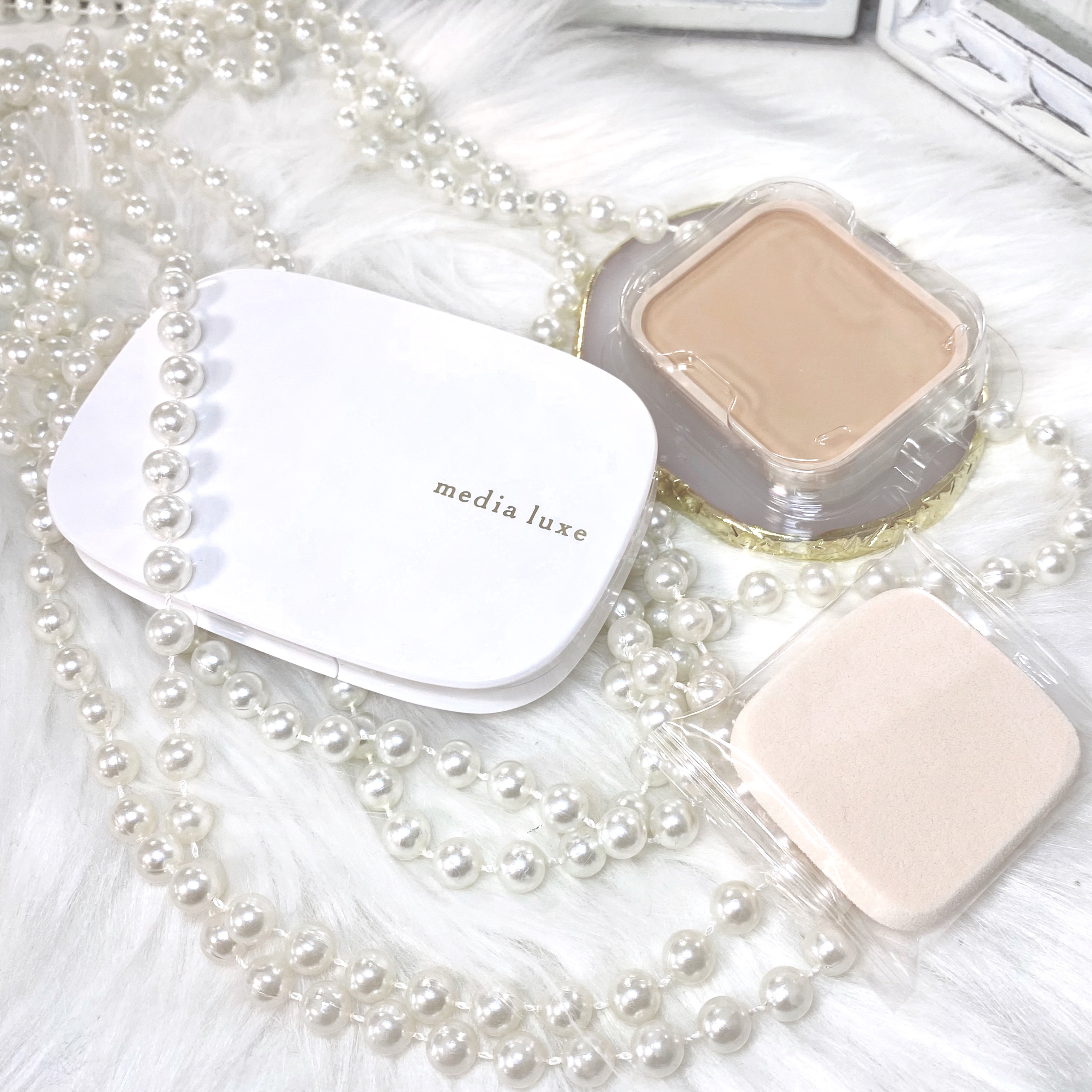 パウダーファンデーション/media luxe/パウダーファンデーションを使ったクチコミ（1枚目）