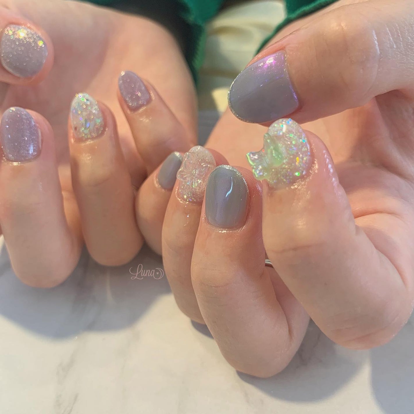 Iuna. Mizuki on LIPS 「.Bプラン✨#nail#nailstagram#gelnail..」(2枚目)