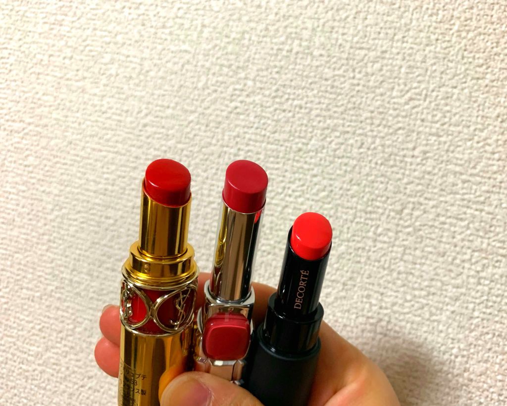 ルージュ ヴォリュプテ シャイン/YVES SAINT LAURENT BEAUTE/口紅を使ったクチコミ(2枚目)