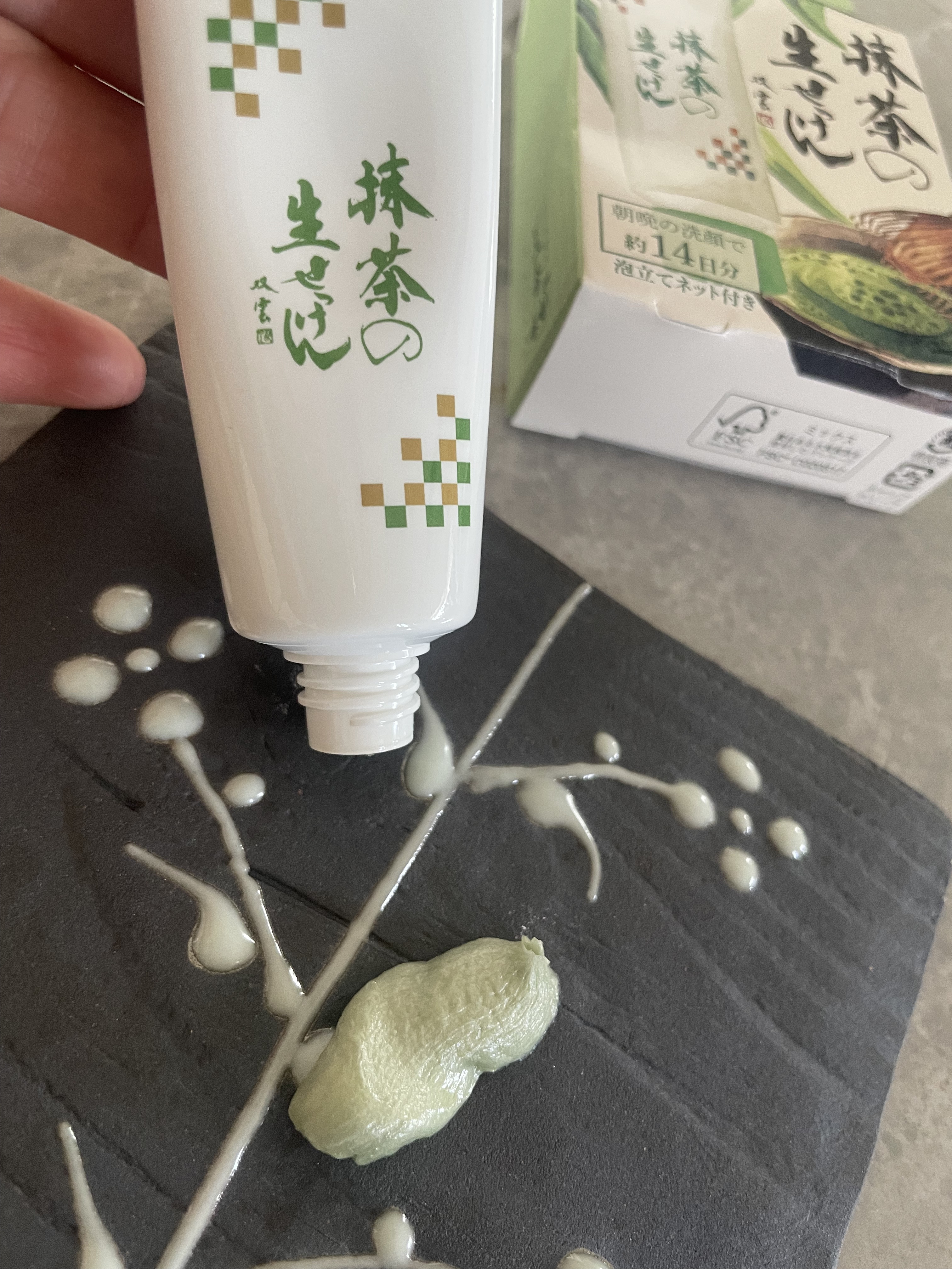 抹茶の生せっけん/美香柑/洗顔フォームを使ったクチコミ（3枚目）