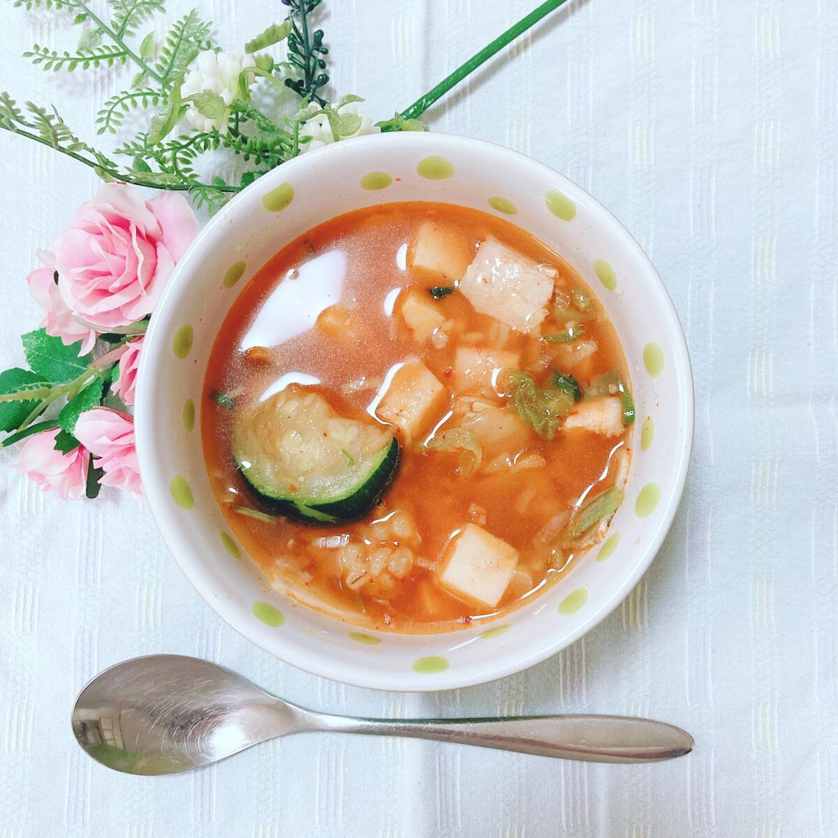 もち麦スープ/ラコックマルシェ/低糖質食品を使ったクチコミ（2枚目）