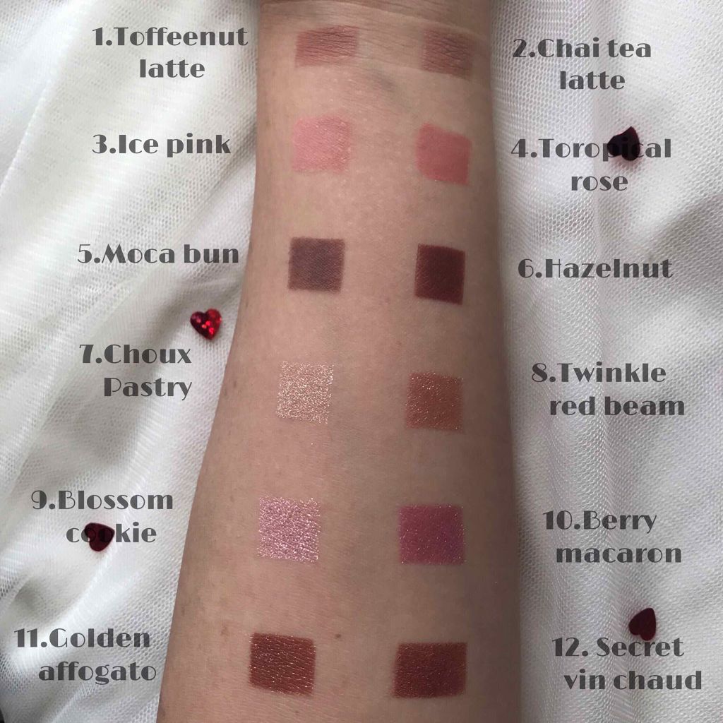 バレンタインボックス3ローズモーメント/VAVI MELLO/アイシャドウパレットを使ったクチコミ（3枚目）