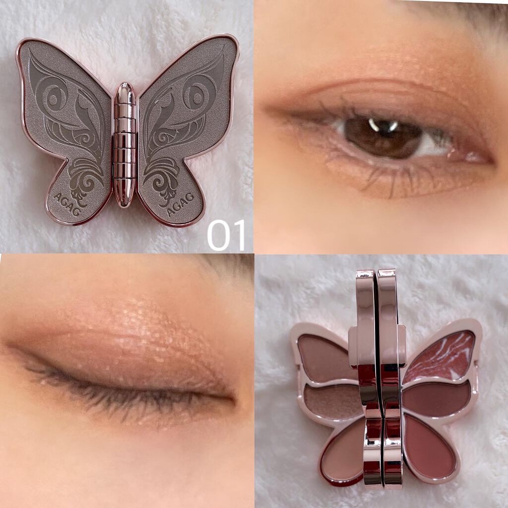 バタフライアイシャドウパレット/AGAG/アイシャドウパレットを使ったクチコミ（2枚目）