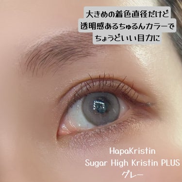 #PR
ハパクリスティンさま(@KristinHapa )からいただきました😊

Sugar High Kristin PLUS
グレー

13.6mmの大きめ着色直径で瞳に存在感をプラス💕
プラスサイ