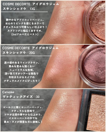 アイグロウジェム スキンシャドウ/DECORTÉ/ジェル・クリームアイシャドウを使ったクチコミ(3枚目)