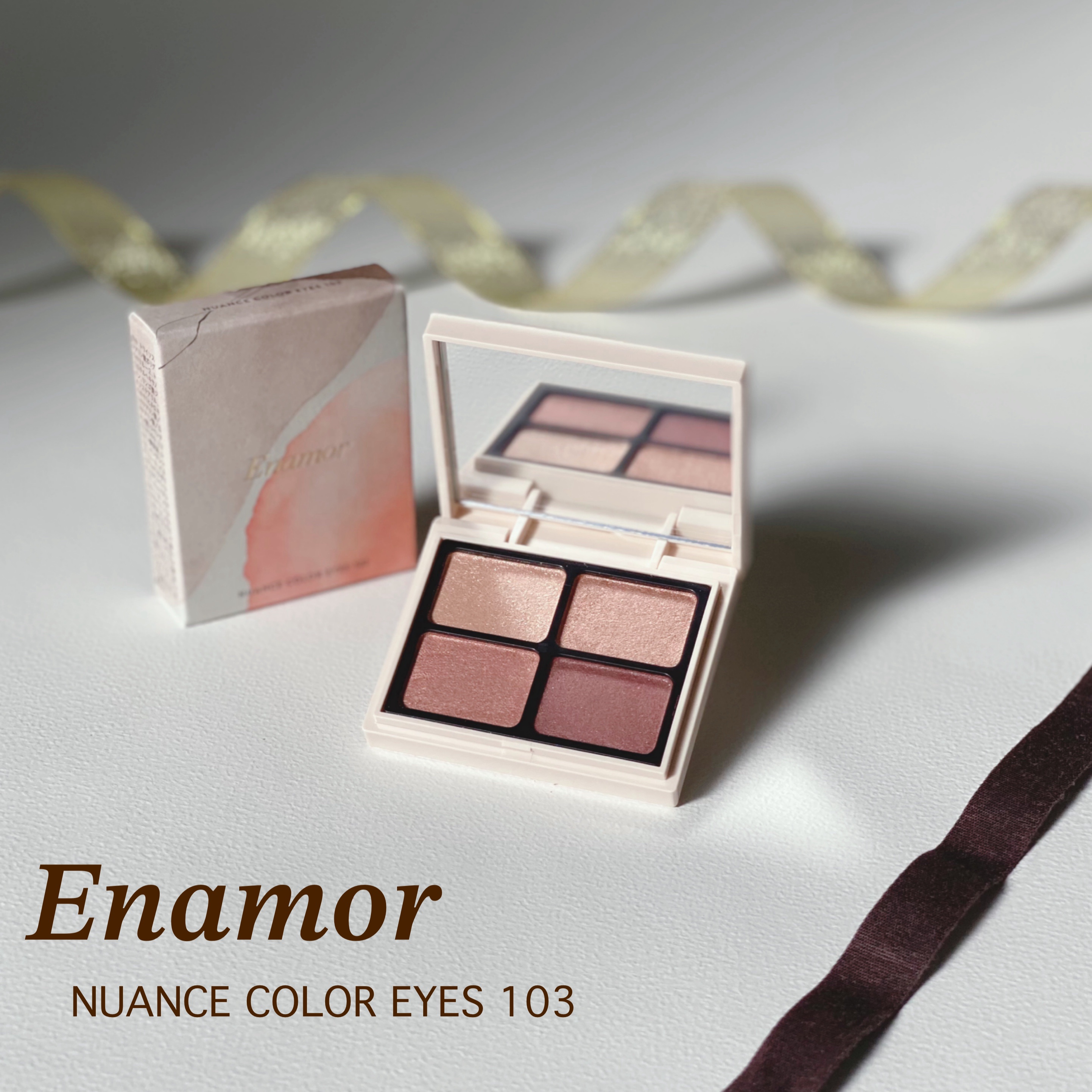 ニュアンスカラーアイズ 103 ウォームピンク/Enamor/アイシャドウパレットを使ったクチコミ（1枚目）