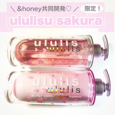 ウォーターコンク モイスト シャンプー（桜ver.)/ヘアトリートメント(桜ver.)/ululis/シャンプー・コンディショナーを使ったクチコミ（1枚目）