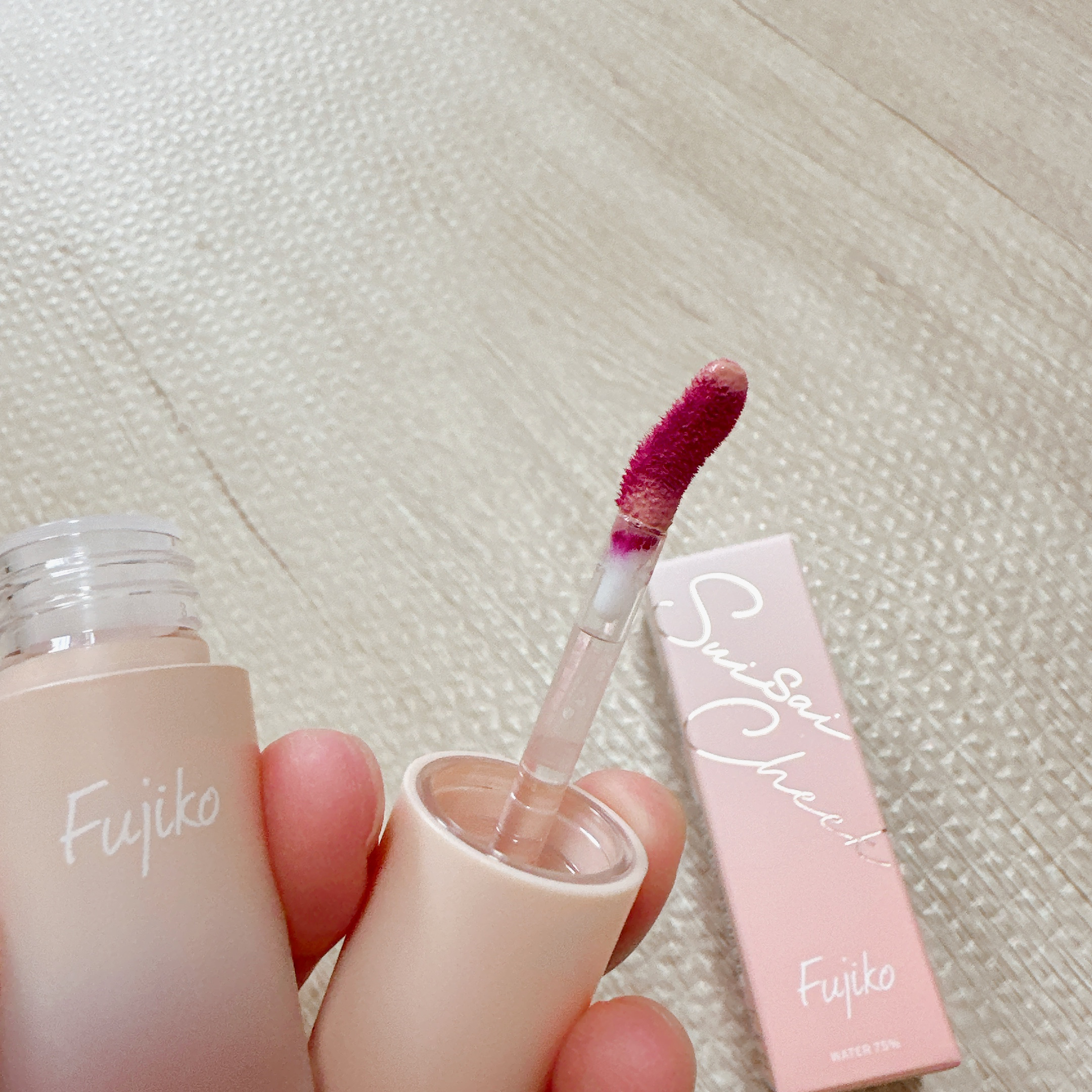 ⽔彩チーク/Fujiko/リキッドチークを使ったクチコミ（3枚目）