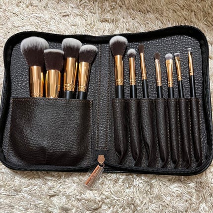 貴族のゴールド メイクブラシ11本セット 化粧ポーチ付き/SIXPLUS/メイクブラシを使ったクチコミ(1枚目)