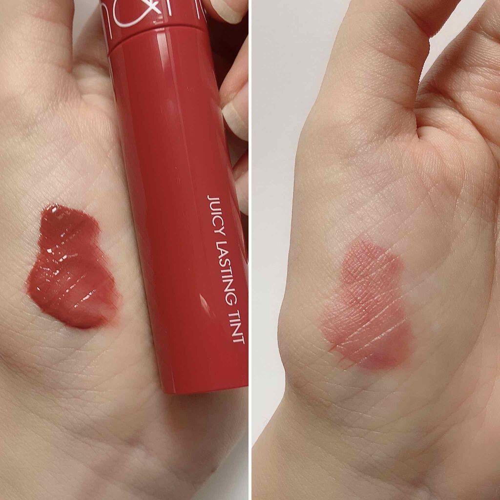 ジューシーラスティングティント/rom&nd/リップティントを使ったクチコミ（3枚目）