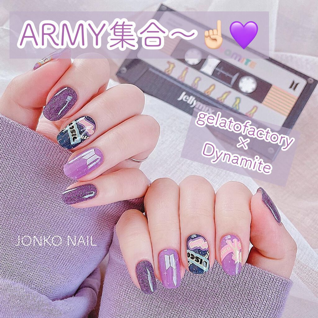 ネイルフィット ジェルネイルシール Gelato Factoryの口コミ ジェラートファクトリーさん Gel By じょんこ𖠚ᐝセルフネイル Lips