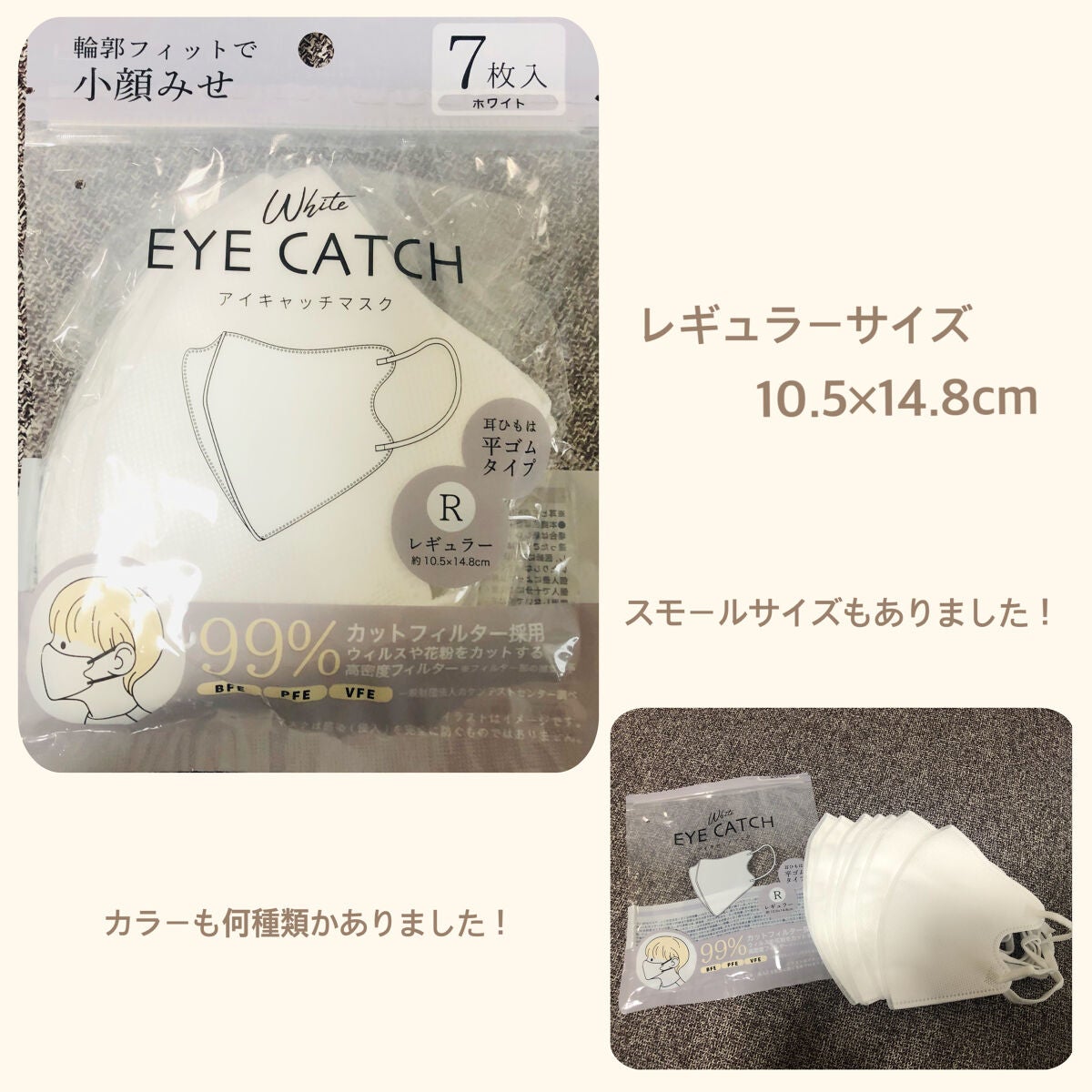 立体不織布マスク/DAISO/マスクを使ったクチコミ(2枚目)