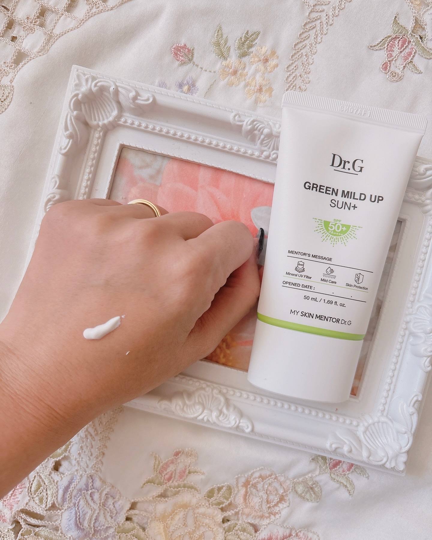 グリーンマイルドアップサンプラス/Dr.G/日焼け止めクリームを使ったクチコミ（2枚目）