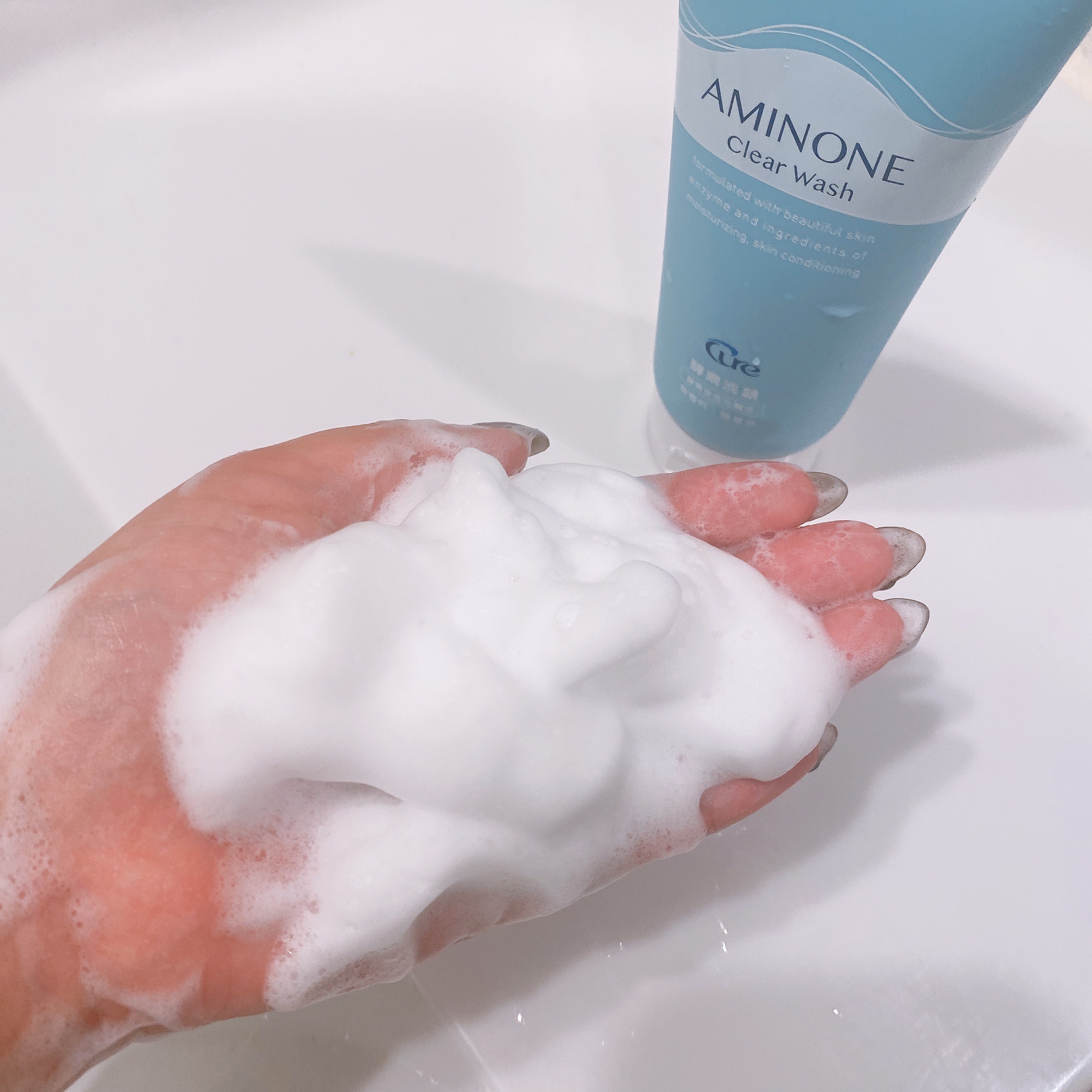 アミノネクリアウォッシュ/Cure/洗顔フォームを使ったクチコミ（3枚目）
