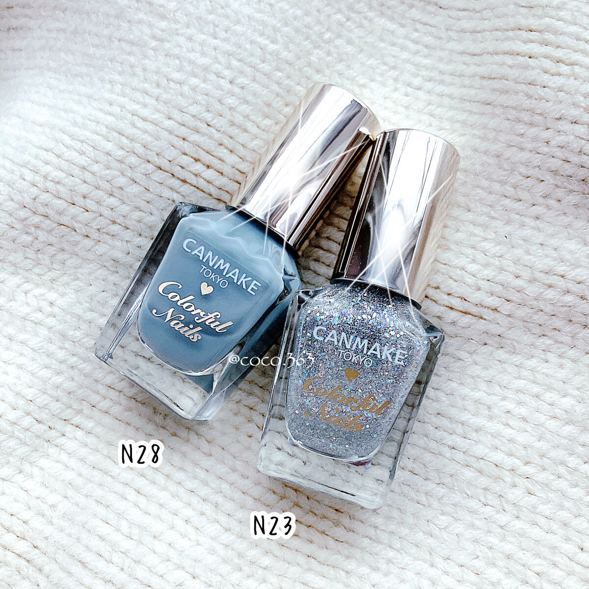 カラフルネイルズ N23 シャイニーシルバー/キャンメイク/マニキュアを使ったクチコミ（3枚目）
