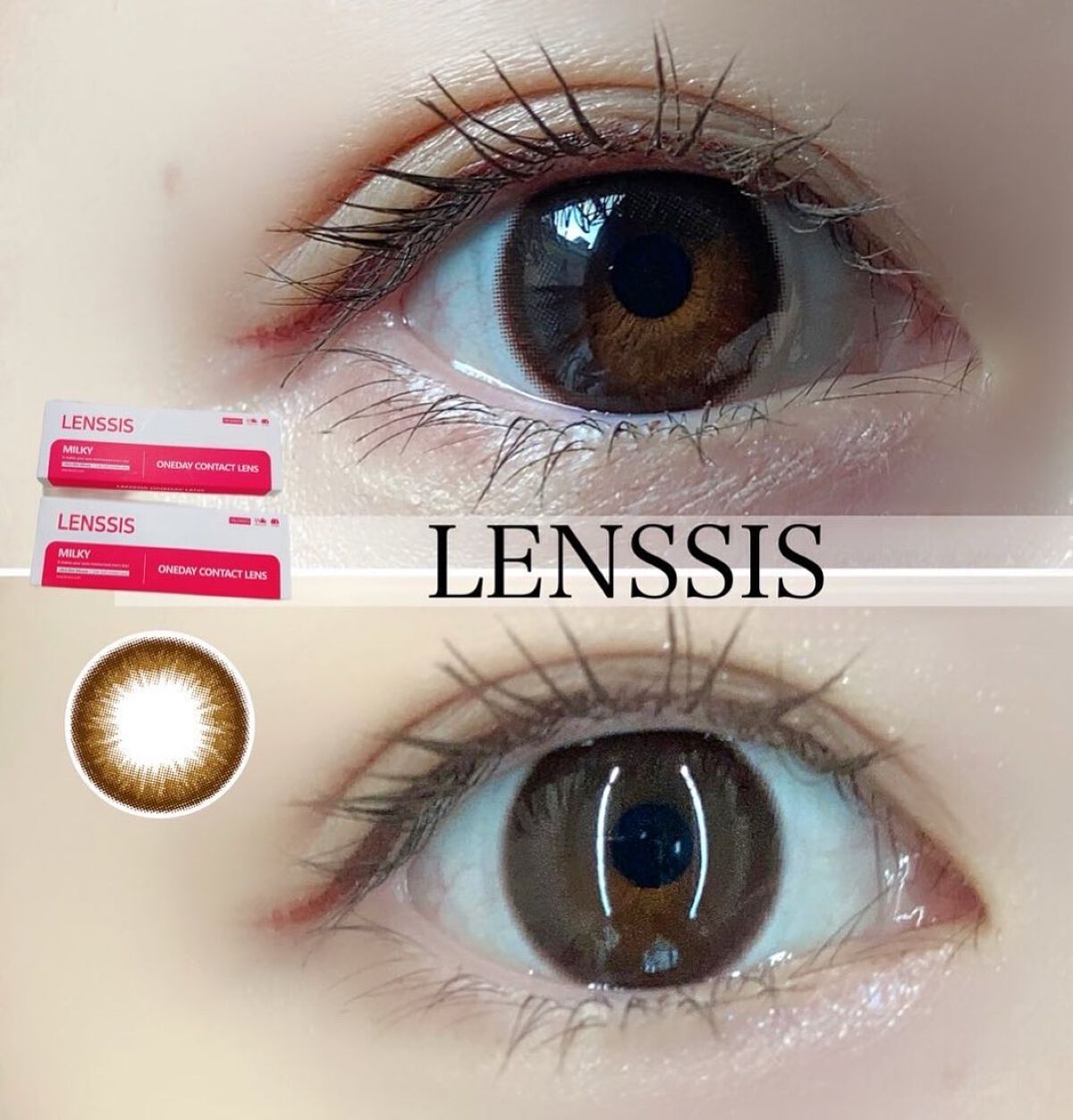 ミルキーシリーズ/LENSSIS/カラーコンタクトレンズを使ったクチコミ(1枚目)