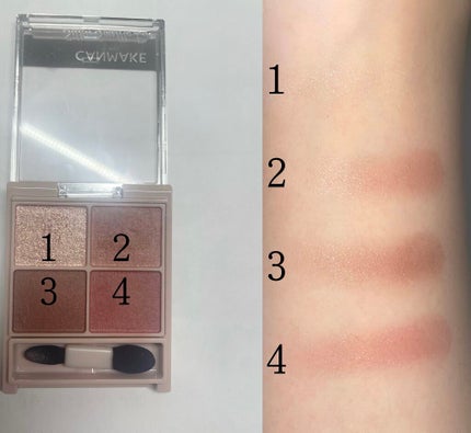 シルキースフレアイズ(マットタイプ)/キャンメイク/アイシャドウパレットを使ったクチコミ(3枚目)