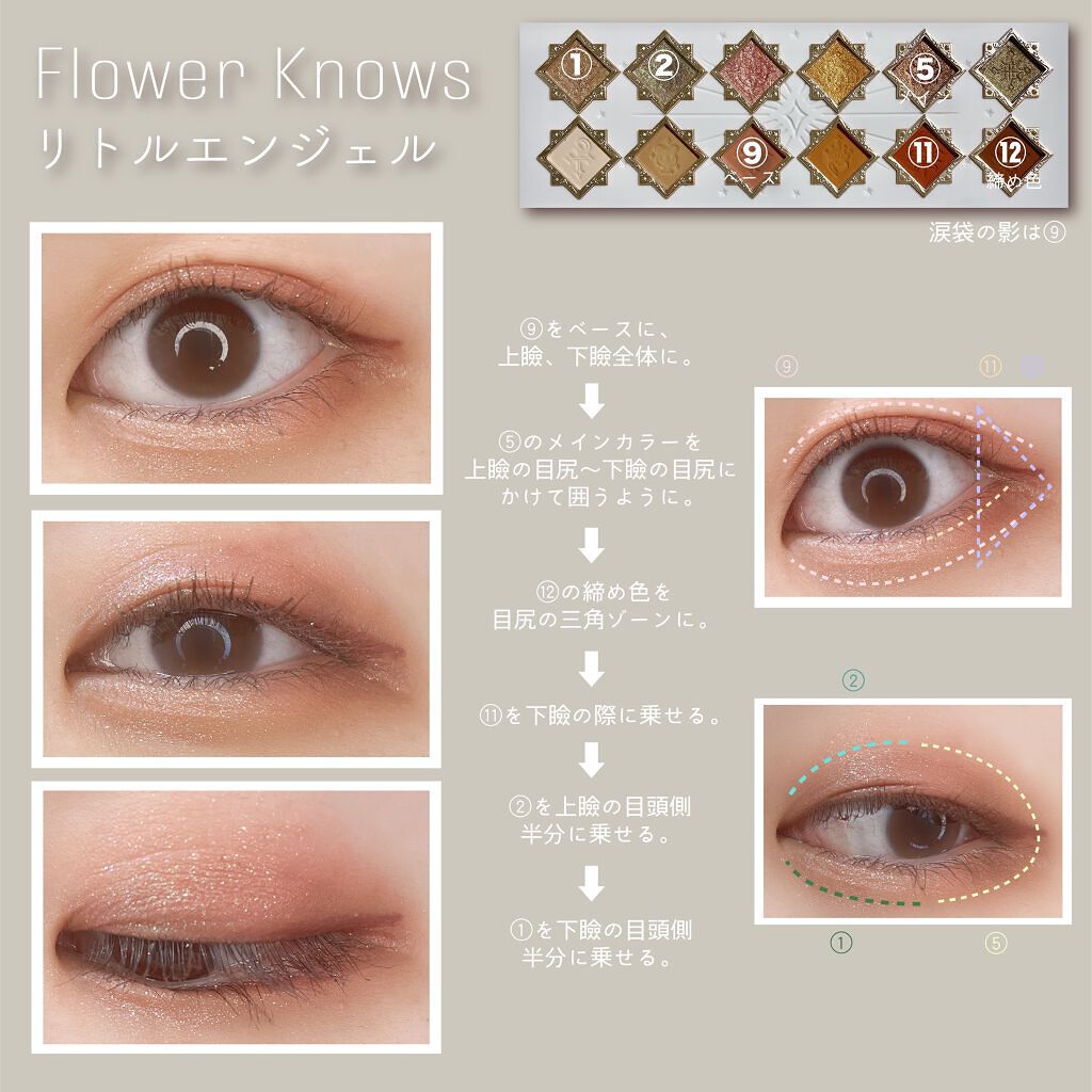 FlowerKnowsリトルエンジェルシリーズ12色アイシャドーパレット リトルエンジェル12色アイシャドウパレット｜FlowerKnowsの人気