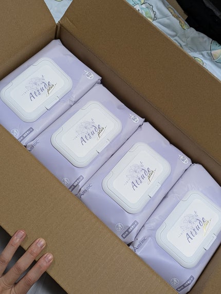 Atsude 乾かない手口ふき/AIRFRIC/ボディシートを使ったクチコミ(4枚目)